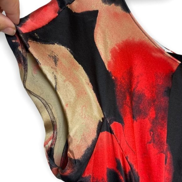 Moschino Cheap And Chic  Aeffe Spa Silk Floral Sheath Dress - Picture 7 of 11